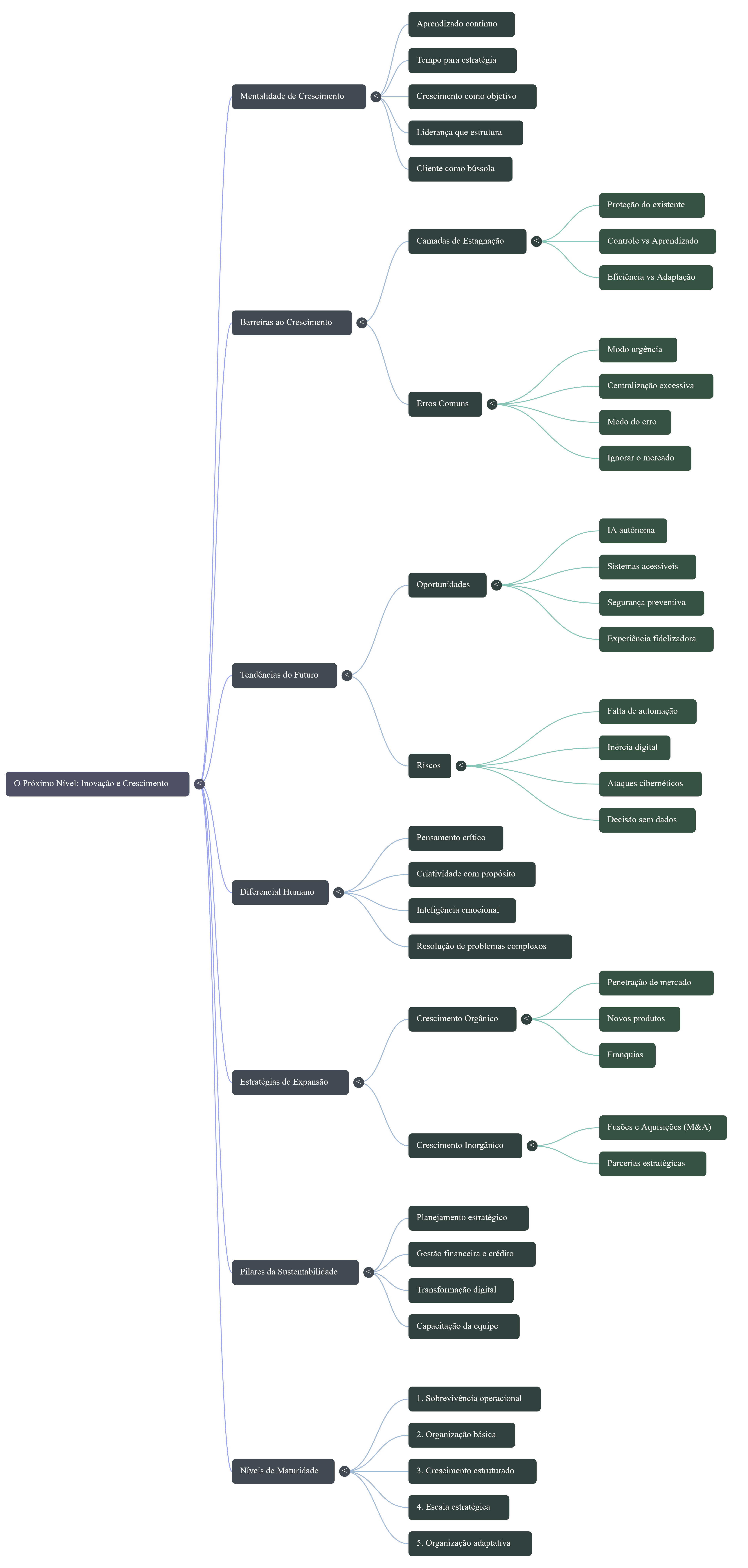 Mapa mental da palestra O Próximo Nível